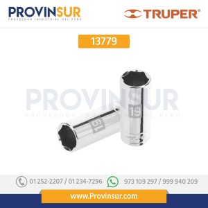 Dado de 6 puntas, largo, cuadro 3/8" de 19mm 13779 Truper