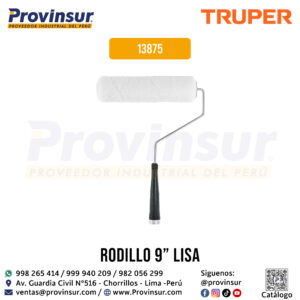 Rodillo para pintar 9 x 3/8 pulgadas en superficies lisas 13875 Truper