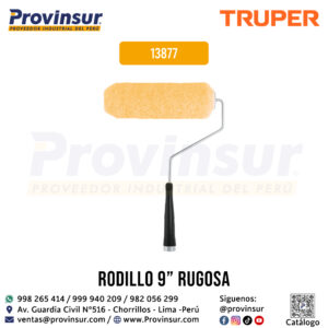 Rodillo para pintar de 9 x 3/4 pulgadas en superficies rugosas 13877 Truper