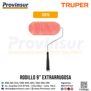 Rodillo para pintar de 9 x 1-1/4 pulgadas para superficies extrarrugosas 13879 Truper