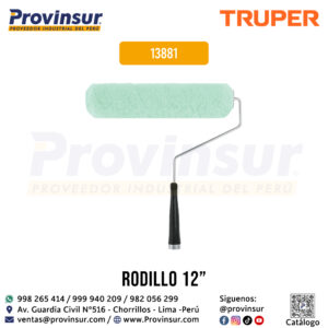Rodillo para pintar de 12 x 5/8 pulgadas en superficies poco rugosas 13881 Truper