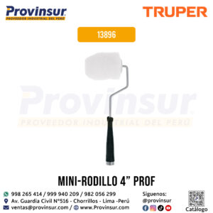 Mini rodillo para pintar 4 x 3/4 pulgadas de poliéster 13896 Truper