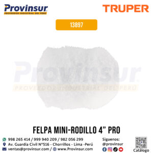 Felpa para mini rodillo 4 x 3/4 pulgadas de poliéster 13897 Truper