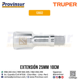Extensión cuadro 3/4 pulgadas para ratchet de 4 pulgadas 13902 Truper