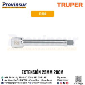 Extensión cuadro 3/4 pulgadas para ratchet de 8 pulgadas 13904 Truper