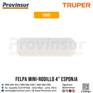Felpa para mini rodillo esponja de 4 x 3/8 pulgadas 13907 Truper