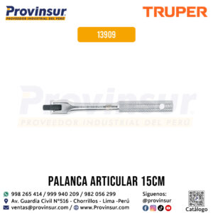 Mango articulado de 5-3/4 pulgadas x 13 mm para dados cuadro 1/4 pulgadas 13909 Truper
