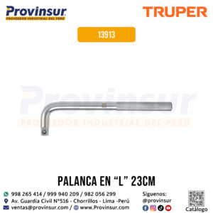 Mango cuadro de 1/2 pulgada en L con 9 pulgadas de largo 13913 Truper