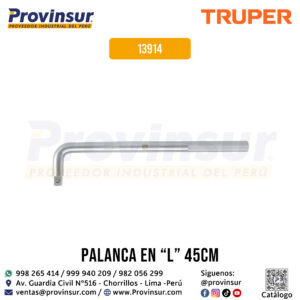 Mango cuadro 3/4'' en ''L'' largo 18'' 13914 Truper