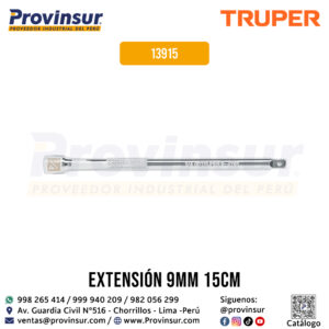 Extensión de 6'' para ratchet cuadro 1/4'' 13915 Truper