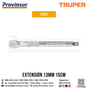 Extensión de 6'' para ratchet cuadro 3/8'' 13916 Truper