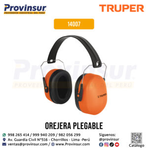Orejera plegable y ajustable 14007 Truper