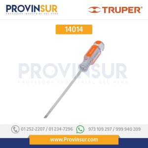 Desarmador cabinet 1/8x3" mango de acetato 14014 Truper