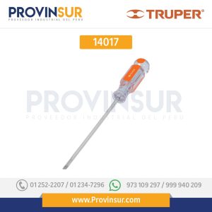 Desarmador cabinet 1/8x4" mango de acetato 14017 Truper