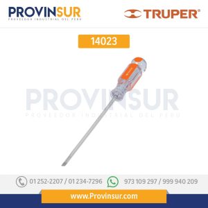 Desarmador cabinet 1/8x6" mango de acetato 14023 Truper
