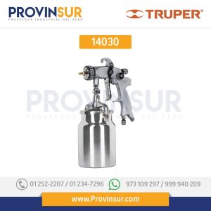 Pistola p/pintar succión HVLP, vaso alum, 1.4 mm, Truper Expert 14030 Truper