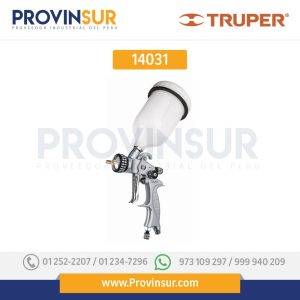 Pistola p/pintar gravedad HVLP, vaso plástico, 1.4 mm, Expert 14031 Truper
