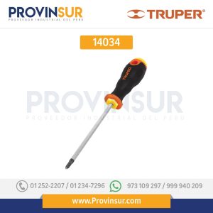 Desarmador cabinet 3/16x4" mango comfort grip 14034 Truper