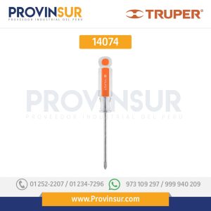 Desarmador punta Phillips # 2, mango de acetato 4" 14074 Truper
