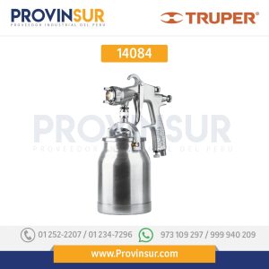 Pistola p/pintar succión HVLP, vaso alum, boquilla 1.4mm 14084 Truper