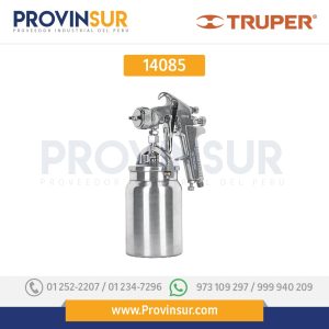 Pistola p/pintar succión HVHP, vaso alum, 1.8mm, 3 perillas 14085 Truper