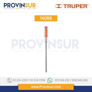 Desarmador punta Phillips # 4, mango de acetato 8" 14086 Truper