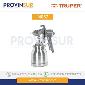 Pistola p/pintar succión HVHP, vaso alum, 1.8mm, 2 perillas 14087 Truper