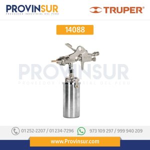 Pistola p/retoque succión, HVHP, vaso alum, boquilla 1.5 mm 14088 Truper