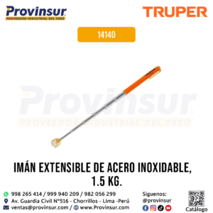 Imán extensible de acero inoxidable 1.5 kg 14140 Truper