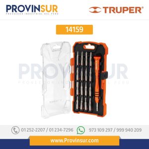 Juego desarmadores precisión, puntas intercambiables, 17pzas 14159 Truper