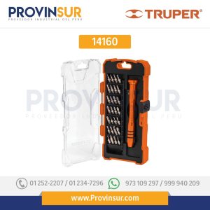 Juego desarmadores de precisión, punta intercambiable, 29pzas 14160 Truper