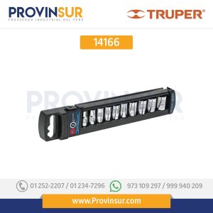 Juego de 10 dados cuadro 1/4" mm 14166 Truper