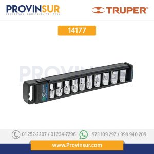 Juego de 10 dados cuadro 1/2" mm 14177 Truper