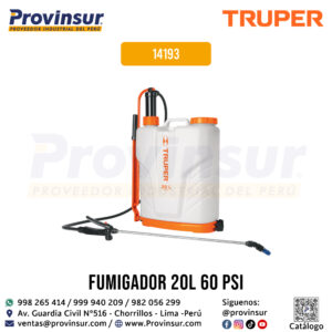 Fumigador de 20 L manual de mochila 14193 Truper