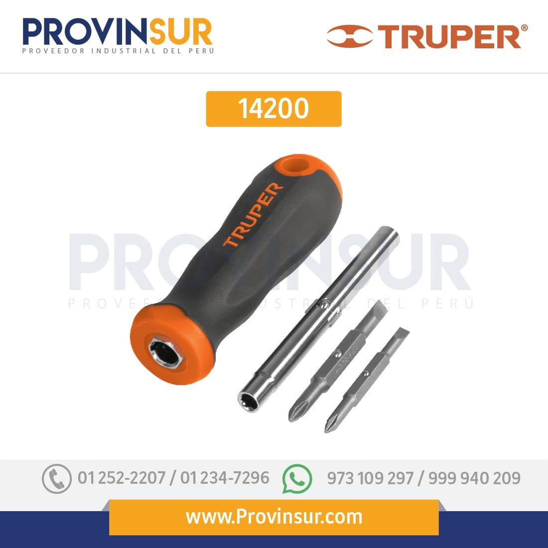 Desarmador 2 puntas dobles y barra con 2 cajas hexagonales 14200 Truper 1 Desarmador 2 puntas dobles y barra con 2 cajas hexagonales 14200 Truper