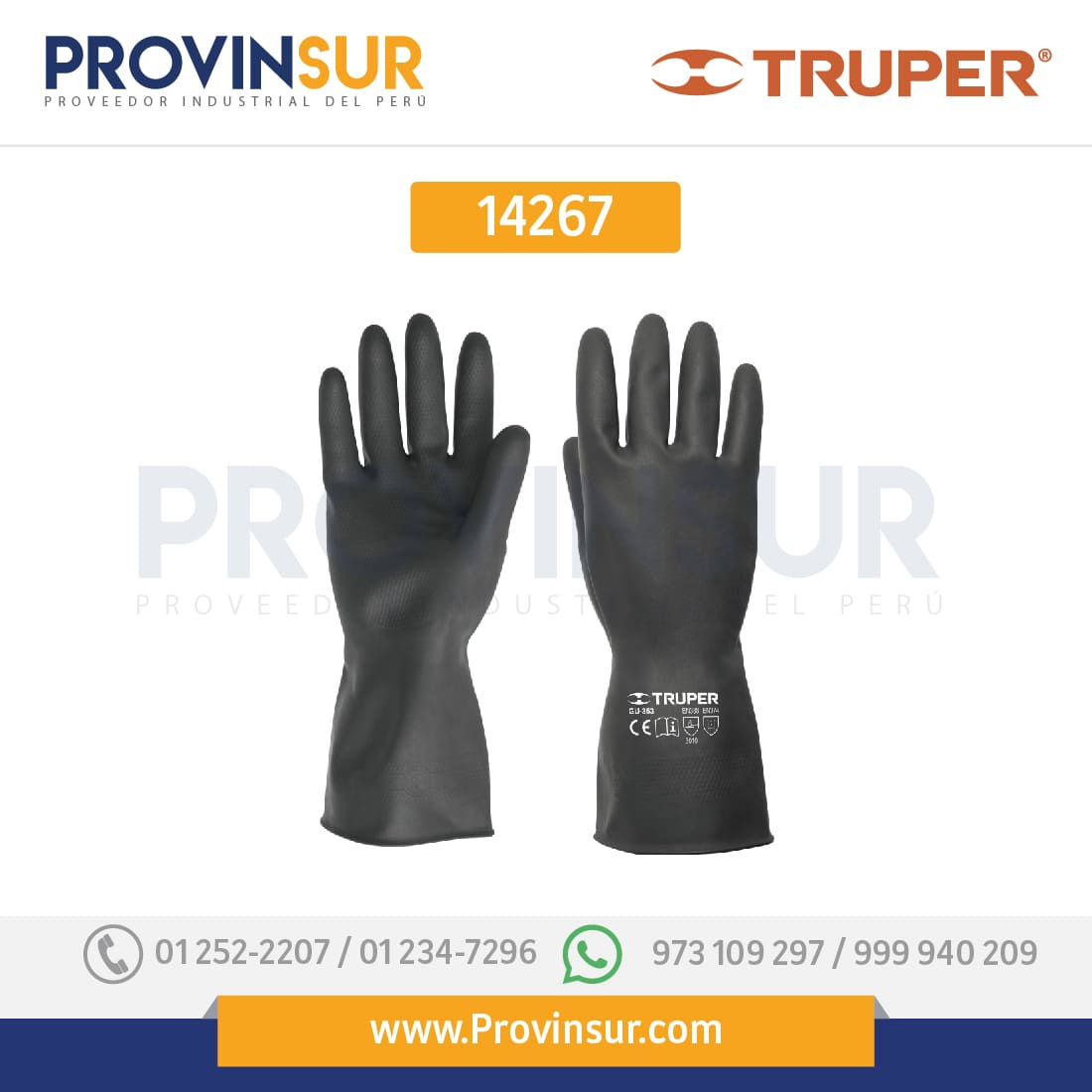 Guantes de látex para pintor, grandes 14267 Truper 1 Guantes de látex para pintor, grandes 14267 Truper