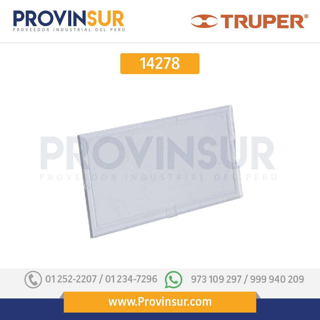 Cristal para careta CASO-300, transparente 14278 Truper 1 Cristal para careta CASO-300, transparente 14278 Truper