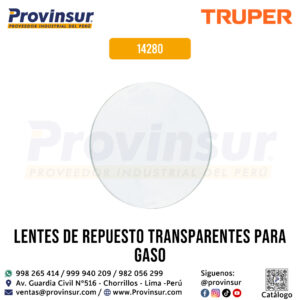 Lentes de repuesto transparentes para GASO 14280 Truper