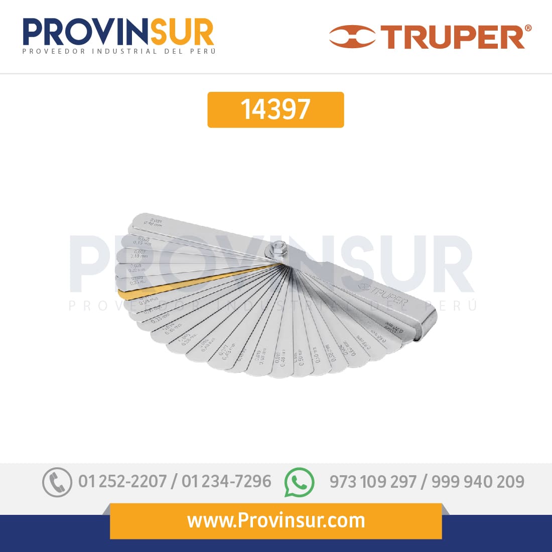Calibrador de 32 hojas std / mm 14397 Truper 1 Calibrador de 32 hojas std / mm 14397 Truper