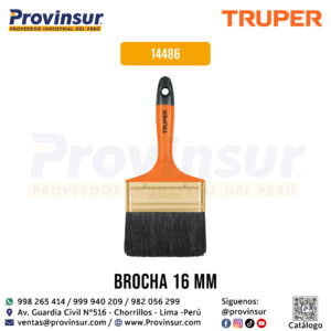 Brocha profesional de 4'' con mango de plástico 14486 Truper