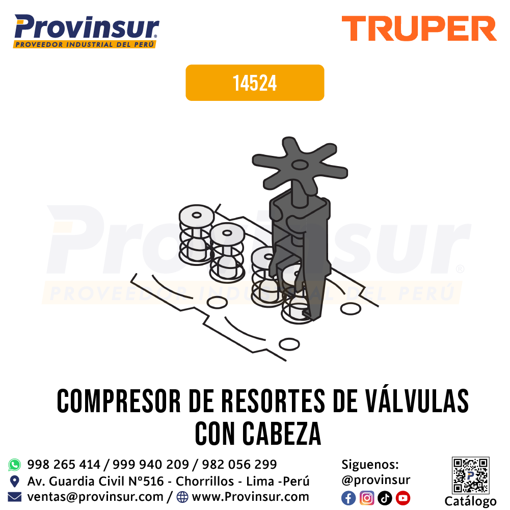 Compresor de resortes de válvulas con cabeza 14524 Truper 4 Compresor de resortes de válvulas con cabeza 14524 Truper