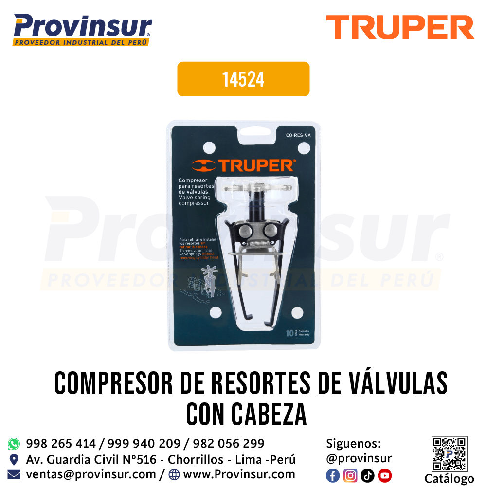 Compresor de resortes de válvulas con cabeza 14524 Truper 5 Compresor de resortes de válvulas con cabeza 14524 Truper