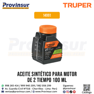 Aceite sintético para motor de 2 tiempos 60ml 14991 Truper