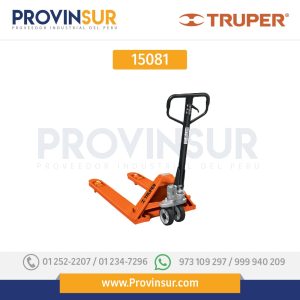 Patín traspaleta 2 ton.ruedas delanteras de PU, traseras hule 15081 Truper