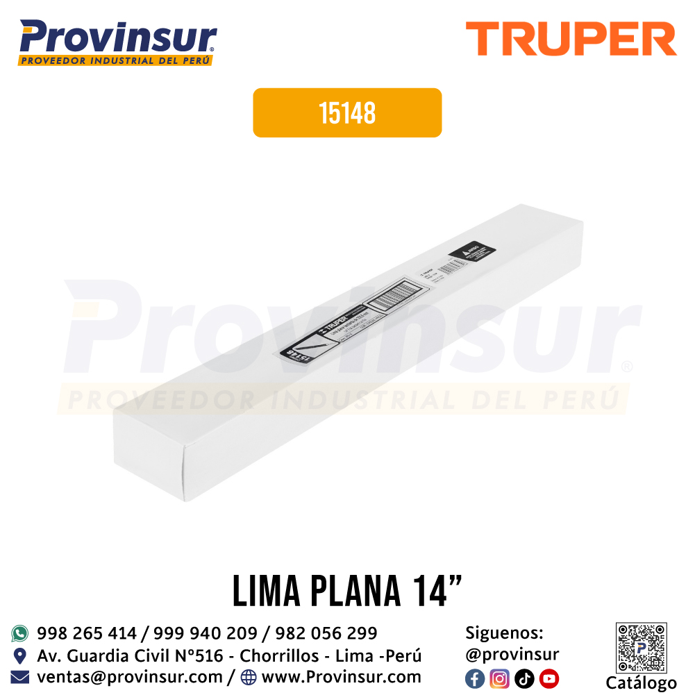 Lima plana bastarda 14'' 15148 Truper 4 Lima plana bastarda 14'' 15148 Truper