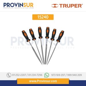 Juego de 6 limas con mango de TPR para joyero 15240 Truper