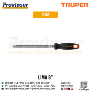 Lima triángulo pesado 8'' con 32 dpp con mango doble inyección 15308 Truper
