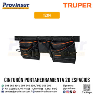 Porta herramientas de poliéster con 20 compartimentos 15314 Truper