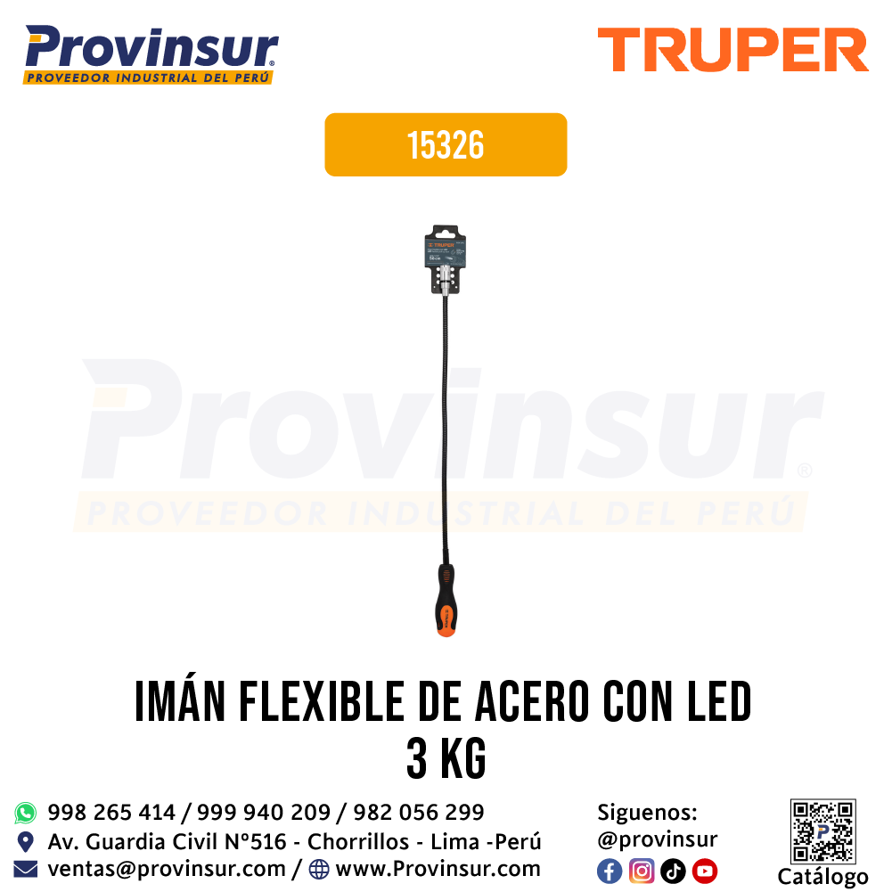 Imán flexible de acero con LED 3kg 15326 Truper 4 Imán flexible de acero con LED 3kg 15326 Truper
