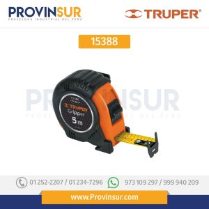 Flexómetro contra impacto, graduación métrica, 5 m, 19 mm 15388 Truper